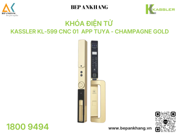 Khóa điện tử Kassler KL-599 CNC 01  App Tuya - Champagne Gold